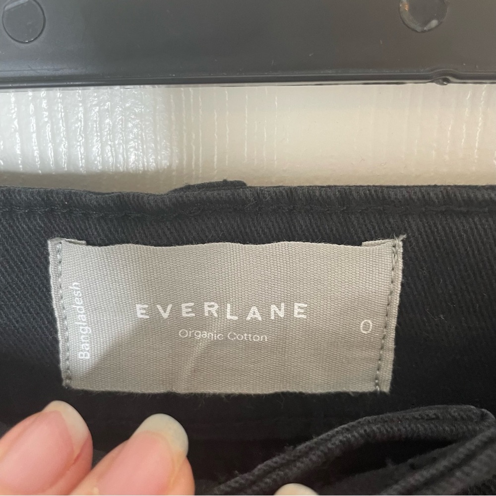 NEW WITH TAGS Everlane Black The Organic Wide-Leg Pant in Size 0 - Picture 7 of 8